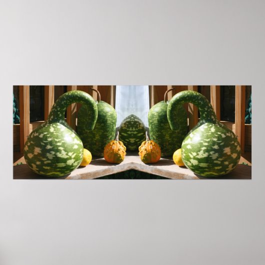 Gigant Extravagant Gourds Fall Mirror Abstrakt Poster (Vorne)