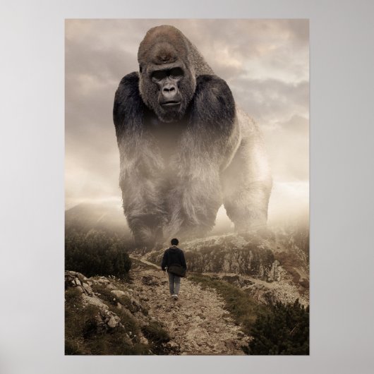 Gigant Gorilla gegen den Menschen, Erfolgsgedanke Poster (Vorne)