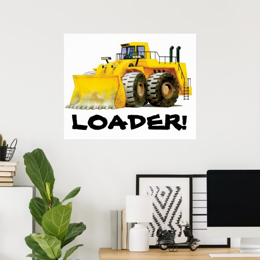 Gigant Kids Yellow Digger Construction Truck Poster (Heimbüro)