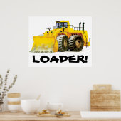 Gigant Kids Yellow Digger Construction Truck Poster (Küche)