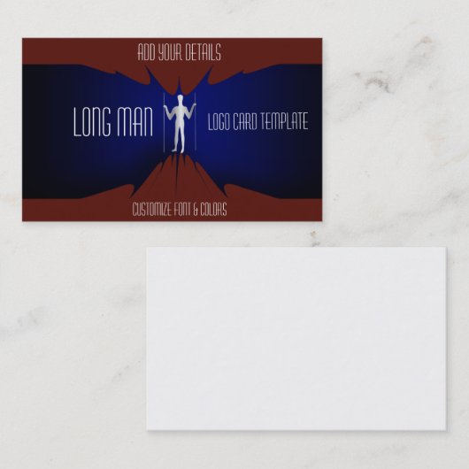 Gigant Man Simple Silver Logo Visitenkarte (Vorne/Hinten)