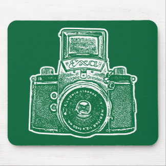 Gigant ostdeutsche Kamera - Forest Green und White Mousepad