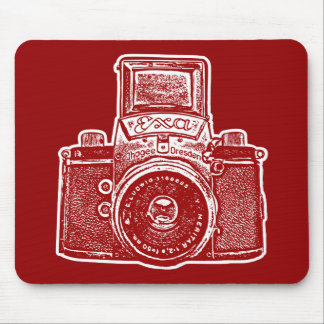 Gigant-ostdeutsche Kamera - Maroon und White Mousepad