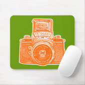 Gigant ostdeutsche Kamera - Orange, Weiß und Grün Mousepad (Mit Mouse)
