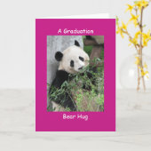 Gigant Panda Abschluss Bear Hug Pink Karte (Gelbe Blume)