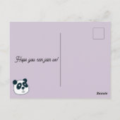 Gigant Panda Bär Einladung zum ersten Geburtstag Postkarte (Rückseite)