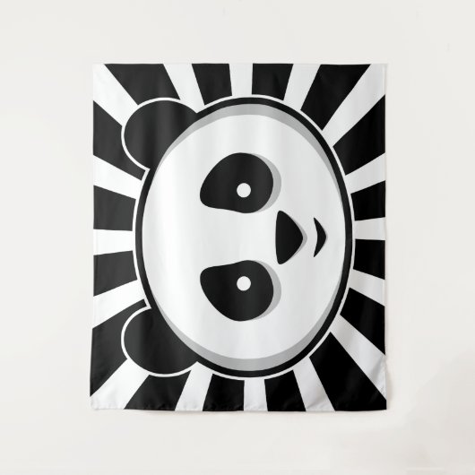 Gigant Panda Bear - Adorable Schwarz-weiße Panda Wandteppich (Vorderseite)