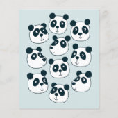 Gigant Panda Bear Erster Geburtstag Einladung (Rückseite)