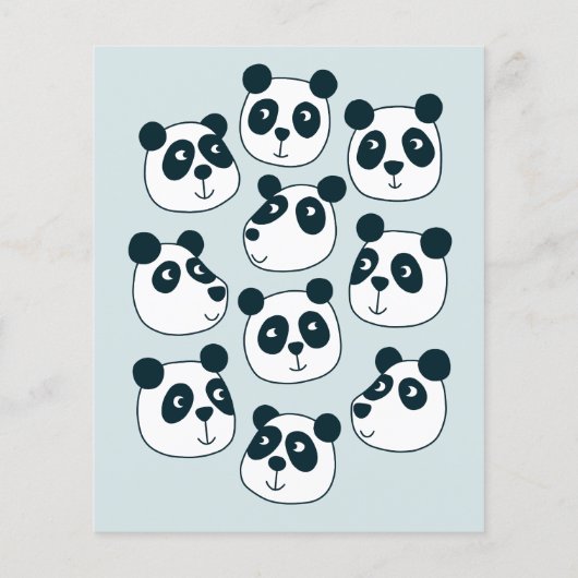 Gigant Panda Bear Erster Geburtstag Einladung (Rückseite)