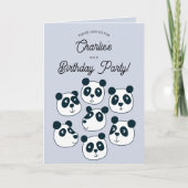 Gigant Panda Bear Geburtstagsparty Einladung (Vorderseite)