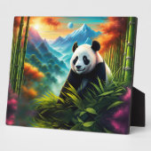 Gigant Panda im Bambuswald auf dem Berg Fotoplatte (Seite)