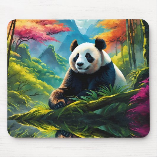 Gigant Panda im Bambuswald auf dem Berg Mousepad (Vorne)