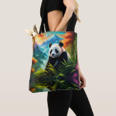 Gigant Panda im Bambuswald auf dem Berg Tasche (Von Nahem)