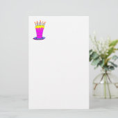 Gigant Pink Birthday Cake Briefpapier (Stehend Vorderseite)