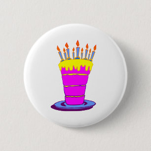 Gigant Pink Birthday Cake Button