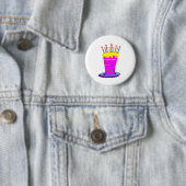 Gigant Pink Birthday Cake Button (Beispiel)