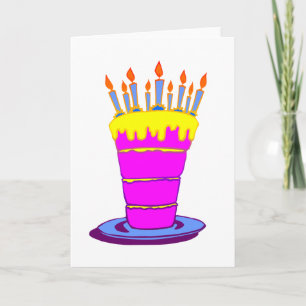 Gigant Pink Birthday Cake Karte