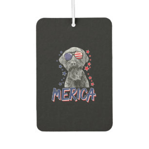 Gigant Schnauzer Hund 4. july usa Geschenk Autolufterfrischer