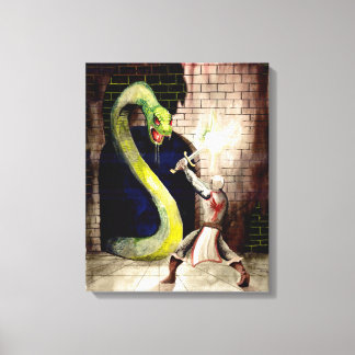 "Gigant Serpent" - Original-Gemälde von Fantasy Ar Leinwanddruck