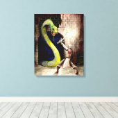 "Gigant Serpent" - Original-Gemälde von Fantasy Ar Leinwanddruck (Insitu (Holzboden))