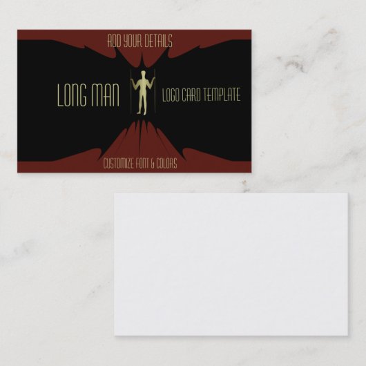 Gigant Simple Gold Man Logo Visitenkarte (Vorne/Hinten)