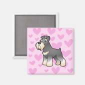 Gigant/Standard/Miniaturschnauzer-Liebe Magnet (Vorderseite/Rückseite)