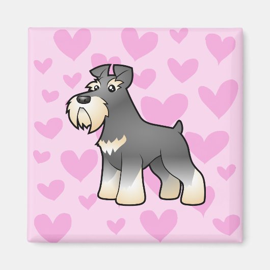 Gigant/Standard/Miniaturschnauzer-Liebe Magnet (Vorne)