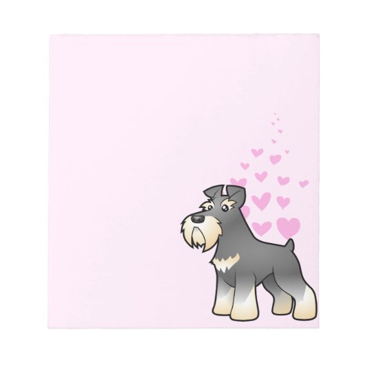 Gigant/Standard/Miniaturschnauzer-Liebe Notizblock (Vorderseite)