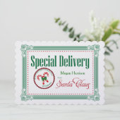 Gigant Weihnachtsspezialauslieferung Maßgeschneide Feiertagskarte (Stehend Vorderseite)