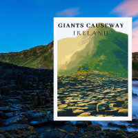 Giganten Causeway, Antrim Ireland Retro Style