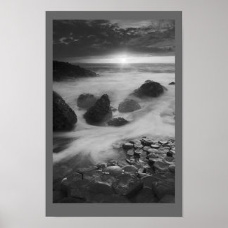 Giganten Causeway bei Sonnenuntergang Poster