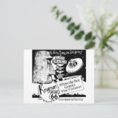Giganticus Headicus Route 66 Alien UFO Postkarte (Stehend Vorderseite)
