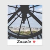 Gigantische Glasuhr im Musée d'Orsay - Paris Aufkleber (Blatt)