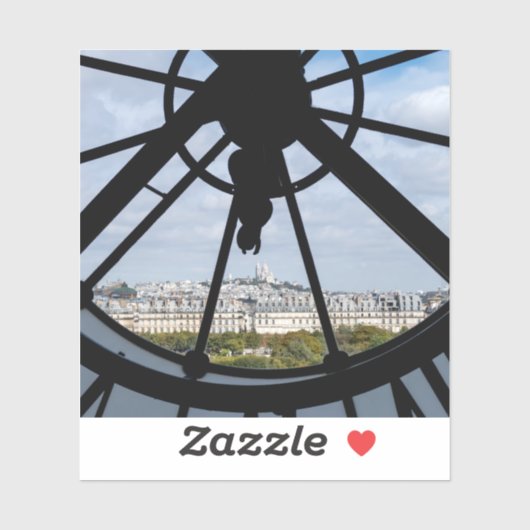 Gigantische Glasuhr im Musée d'Orsay - Paris Aufkleber (Blatt)