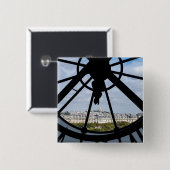 Gigantische Glasuhr im Musée d'Orsay - Paris Button (Vorne & Hinten)