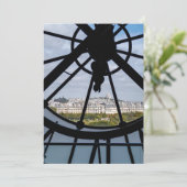 Gigantische Glasuhr im Musée d'Orsay - Paris Einladung (Stehend Vorderseite)