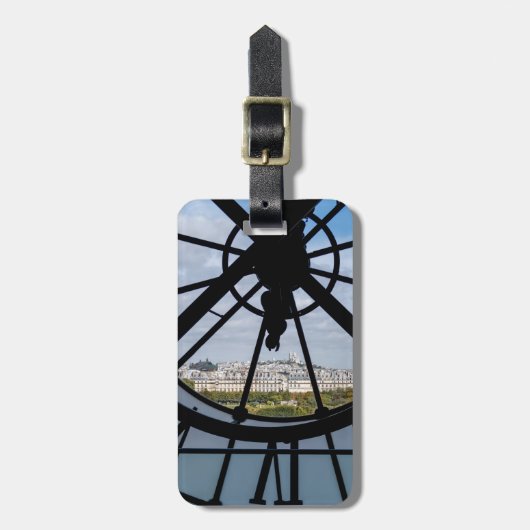 Gigantische Glasuhr im Musée d'Orsay - Paris Gepäckanhänger (Vorderseite vertikal)