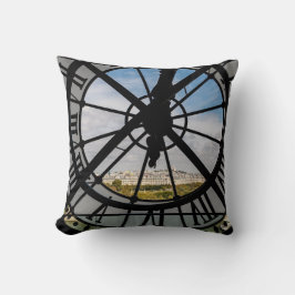 Gigantische Glasuhr im Musée d'Orsay - Paris Kissen