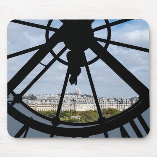 Gigantische Glasuhr im Musée d'Orsay - Paris Mousepad (Vorne)