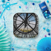 Gigantische Glasuhr im Musée d'Orsay - Paris Pappteller (Party)