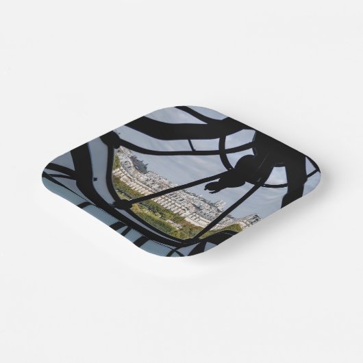 Gigantische Glasuhr im Musée d'Orsay - Paris Pappteller (Gewinkelt)