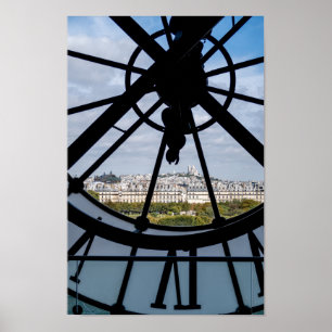 Gigantische Glasuhr im Musée d'Orsay - Paris Poster