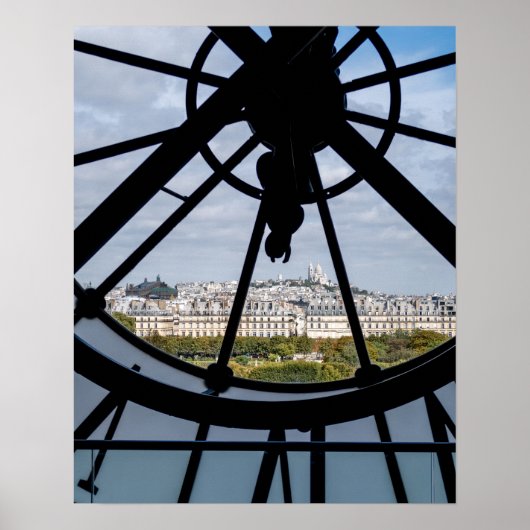 Gigantische Glasuhr im Musée d'Orsay - Paris Poster (Vorne)