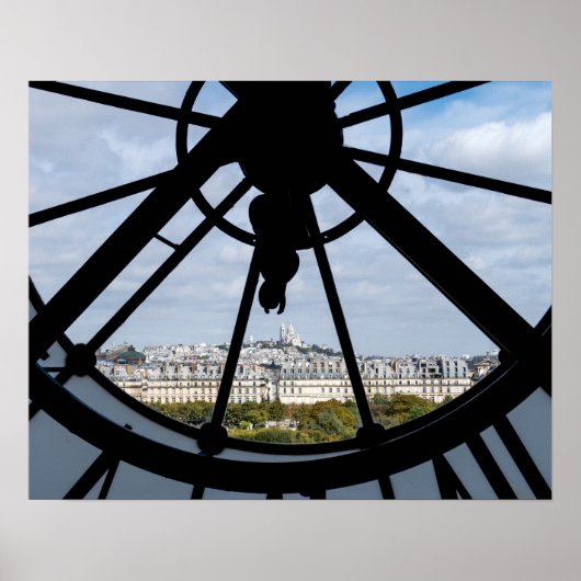 Gigantische Glasuhr im Musée d'Orsay - Paris Poster (Vorne)