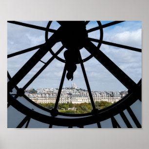 Gigantische Glasuhr im Musée d'Orsay - Paris Poster