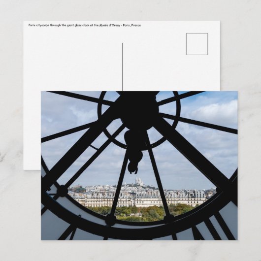 Gigantische Glasuhr im Musée d'Orsay - Paris Postkarte (Vorne/Hinten)
