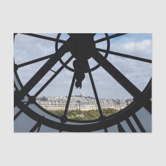 Gigantische Glasuhr im Musée d'Orsay - Paris Seidenpapier (Vorderseite)