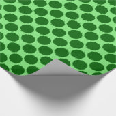 Gigantische Ikat Dots, Limon und smaragdgrün Geschenkpapier (Ecke)