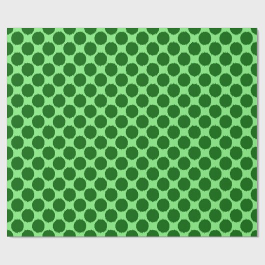 Gigantische Ikat Dots, Limon und smaragdgrün Geschenkpapier (Flach)