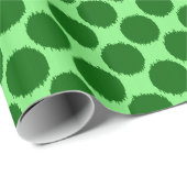 Gigantische Ikat Dots, Limon und smaragdgrün Geschenkpapier (Rolleneckpunkt)